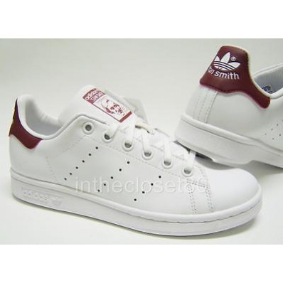 stan smith femme blanche et bordeaux