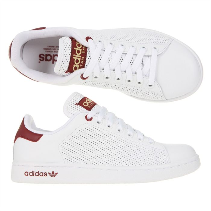 stan smith femme bordeaux et blanche